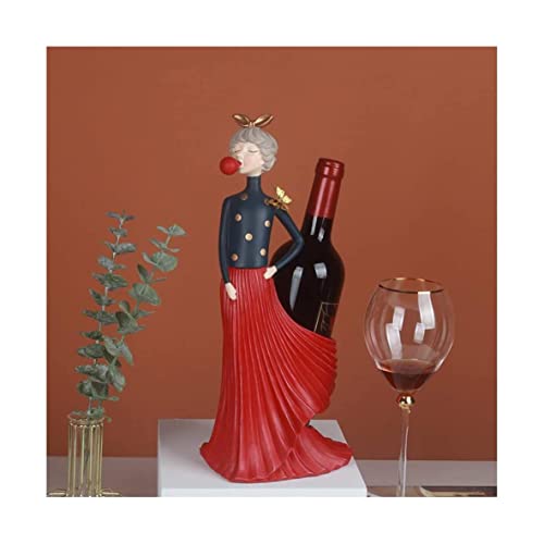  UTMACH Creativo 3D Stereo Carving Wine Rack Ornamenti per portabottiglie in resina Creative Bubble Girl Wine Cabinet fatto a mano usato per conservare il vino Artigianato