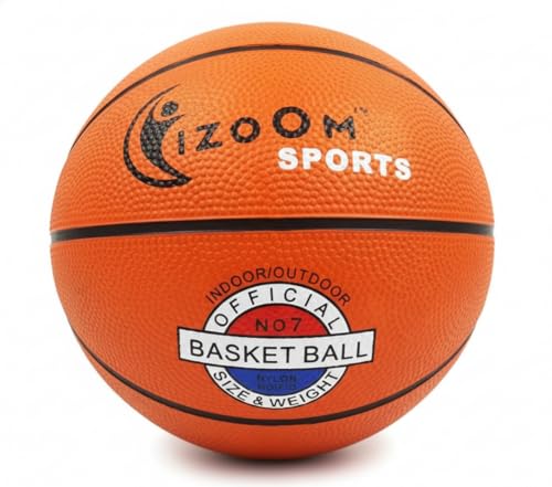 Image of TOY-STATION - i Zoom - Official Basketball | Professional Match Ball for Indoor & Outdoor Games & Training for Kids & Adults (Official Size NO 7)