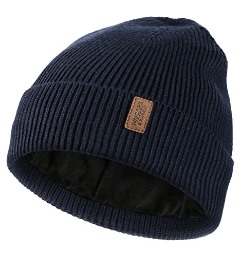 Image of Wmcaps Winter Beanie for Men Women, Fleece Lined Beanie Soft Warm Knit Hat Ski Stocking Cuffed Cap