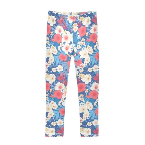KLL Colorful Flower Toddler Baby Girl Cotton Leggings Soft High Waisted Sweatpants Sports