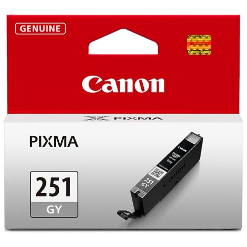 Canon CLI-251 Genuine Gray Ink Tank, Compatible with MG6320, MG7120, iP8720, and MG7520 Printers
