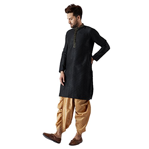 Image of SOJANYA Men's Silk Blend Solid (Since 1958, Kurta & Dhoti Set