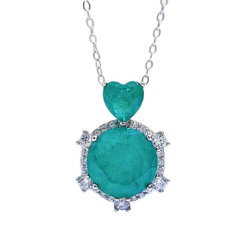 Pendentif tourmaline paraiba rond argent 925 pour sublimer vos soirées