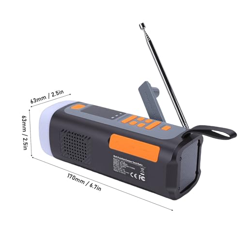 Radio de Emergencia Bewinner con batería recargable y energía solar miniatura 6