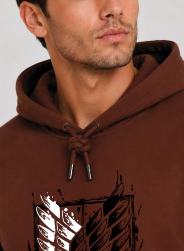 Image of ADRO Mens Abstract Graphic Hoodie | 320 GSM Cotton Poly Fleece | Regular Fit Contemporary Artistic Sweatshirt for Winter & Streetwear