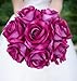 IPOPU 16pcs Purple Velvet Rose Artificial Flowers 3.93