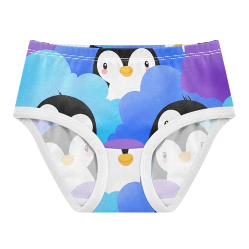 Cute Cartoon Penguins Blue Girls Underwear Toddlers 2t Cotton Girl Panties Cute Florals Kids Briefs Undies