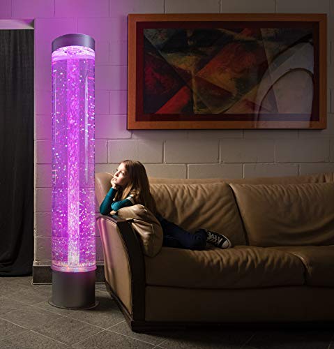 Playlearn Sensory Bubble Tube – Jumbo Extra Wide 6 Foot Bead Water Tower - Color Changing Floor Lamp – APP Controlled – Calming Effect - Image 3