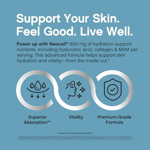NeoCell Hyaluronic Acid Complex 900mg | 120 Capsules | with BioActive Collagen Peptides & MSM | Premium Grade Formula - Image 6