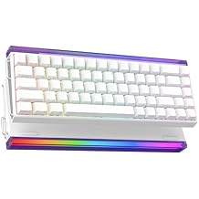 MechLands Aula Hero68 HE Wired Magnetic Gaming Keyboard, Rapid Hall Effect Keyboard with 0.01mm Adjustable Actuation, 8kHz Polling, 5-Layer Sound Dampening, RGB Lightbox & Backlit White