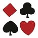 Produktbild Casino Party-Konfetti, 50 Konfetti-Teilchen, Pik, Karo, Herz und Kreuz, Tischdeko
