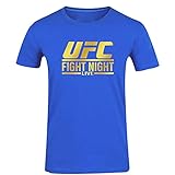 T shirt Printed Men's Workout Top, Summer UFC Printing Short Sleeves, Gifts for Mixed Fighting Fans (Color : Blue-1, Size : XXXX-Large)