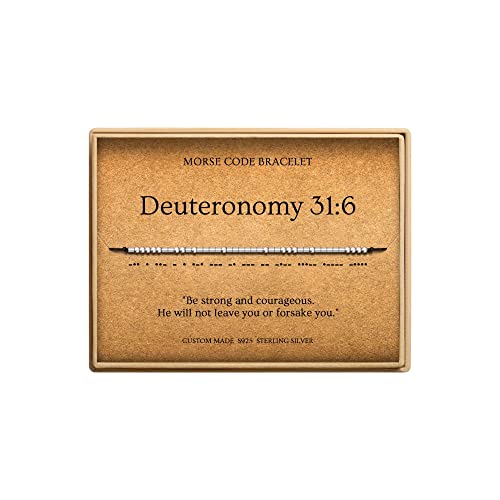 Loved Creations Deuteronomy 31:6 Bible Verse Bracelet for Women Encouragement Bracelet Gifts God is Good Bracelet
