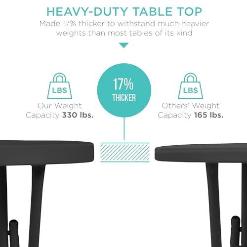 Best Choice Products SKY7163 32In Bar Height Folding Table, Round Indoor Outdoor Accessory For Patio thumb #2