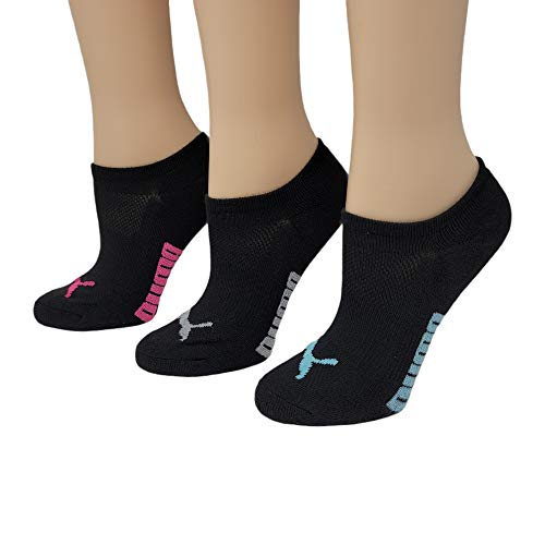 Puma Women's Invisble No Show Athletic Socks Black (pack of 6)2