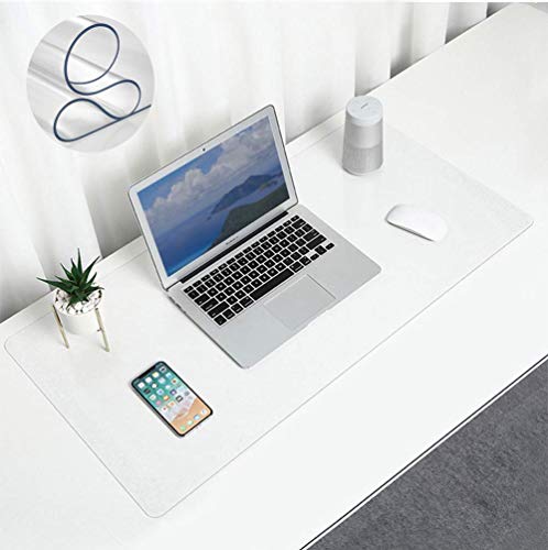 Sous-main de bureau transparent 150x60 cm imperméable pour protection de table 1,5mm