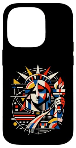 Resist Statue Liberty Cat Equality Retro Edgy Subtle Protest �X�}�z�P�[�X iPhone 14 Pro �p