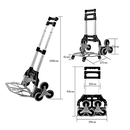 Carrito plegable portátil de aluminio para escaleras miniatura 7