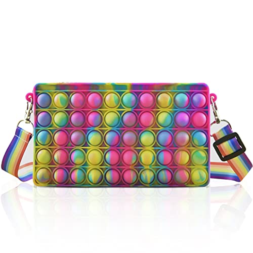 WTOR Girls Pop Bag Fidget Toys Crossbody Bag Silicone Fidgets Purse Sensory Toys for Women Girls Christmas Birthday Gift (Pop Bag)