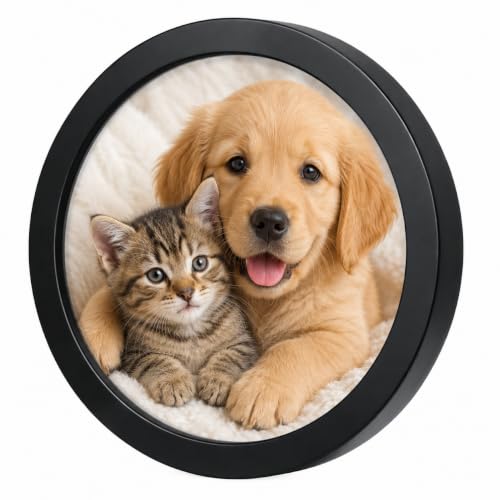 HOMSFOU 10 Inch Round Embroidery Hoop Frame Wooden Circular Cross Stitch Display Frame with Traceless Hook for DIY Craft Home Decoration and Gift