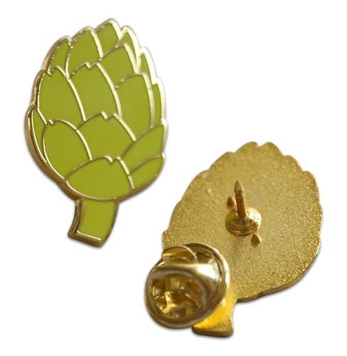 Image of Novel Merk Vegetable - Eggplant, Tomato, & Other Lapel Pin, Hat Pin & Tie Tack Set - Clutch Back