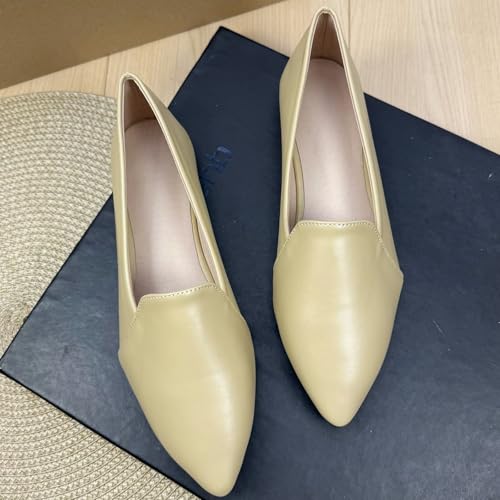 TN TANGNEST Women's Pointy Toe Casual Ballets Flats Slip on Formal Working Flat Shoes2