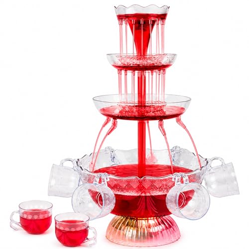 Distributeur de tour de punch à cocktail à 3 niveaux en acrylique pour jus