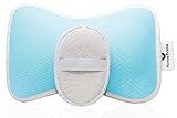 Luxury Non-Slip Spa BATH PILLOW by Home Prime Fits Any Bathtub / Hot Tub / Jacuzzi with 2 Strong Suction Cups - Large & Soft, Shoulder & Neck Support. With a LOOFAH SPONGE.
