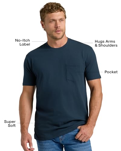 Image of True Classic Mens T-Shirts - Curved Hem or Pocket Tee, Mens Drop Cut Lounge /Sleep or Heavyweight Tshirt