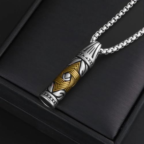 Collier juif homme acier inoxydable résistant à l'eau pendentif