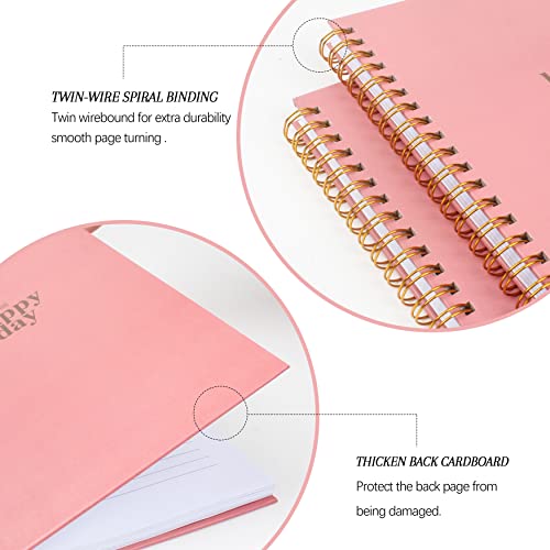 Daily Planner With To Do List - Undated Daily Planner Thick To Do List Notebook With Hourly Schedule, Today’s Focus, Goals, Habit Tracker, Hard Cover And Spiral Binding. Portable Size 6" X 8.5" #TOP3