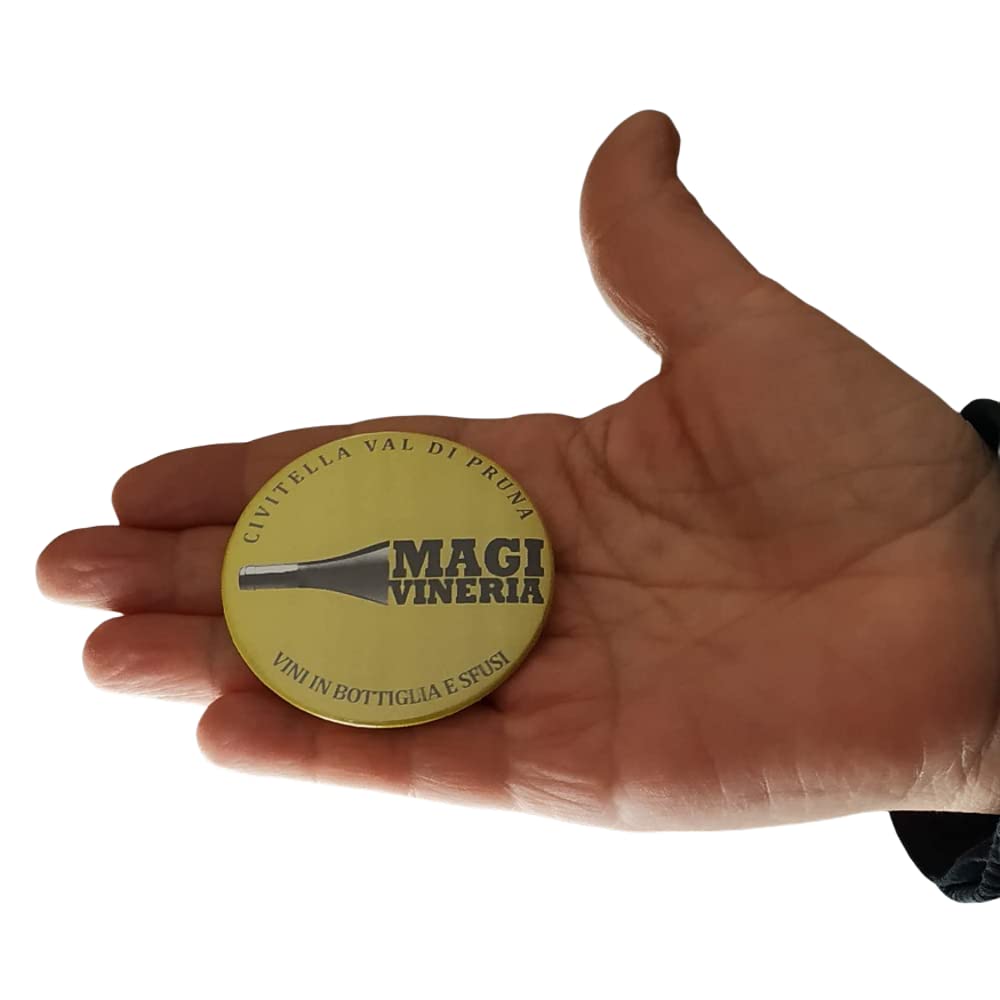 Magicostore 24 Spillette Grandi da 59mm Personalizzate con il Tuo Logo - Grafica, Argento, Casual, Versatile, Bright