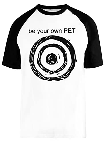Photo de Be Your Own Pet Damn Damn Leash Blanc Unisex Baseball T-Shirt Manches Courtes Mens Womens