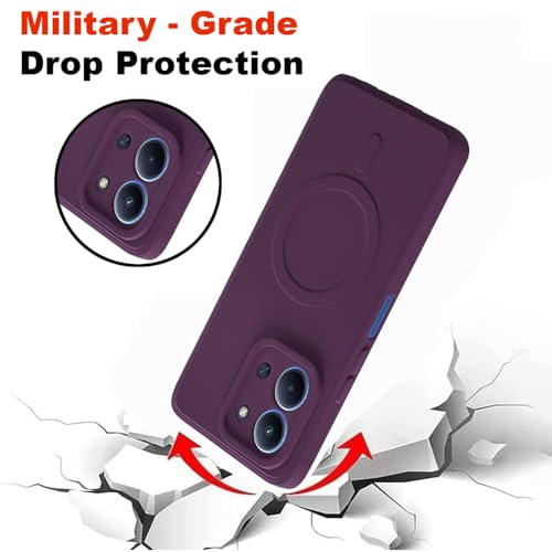 Image of Back Cover | MagFit Ring Design (Non-Magnetic) | Shockproof Case | Anti-Slip Grip | Raised Camera Edges | Slim Protective Case for Mi Redmi 15C 4G / Poco C85 4G (Purple)