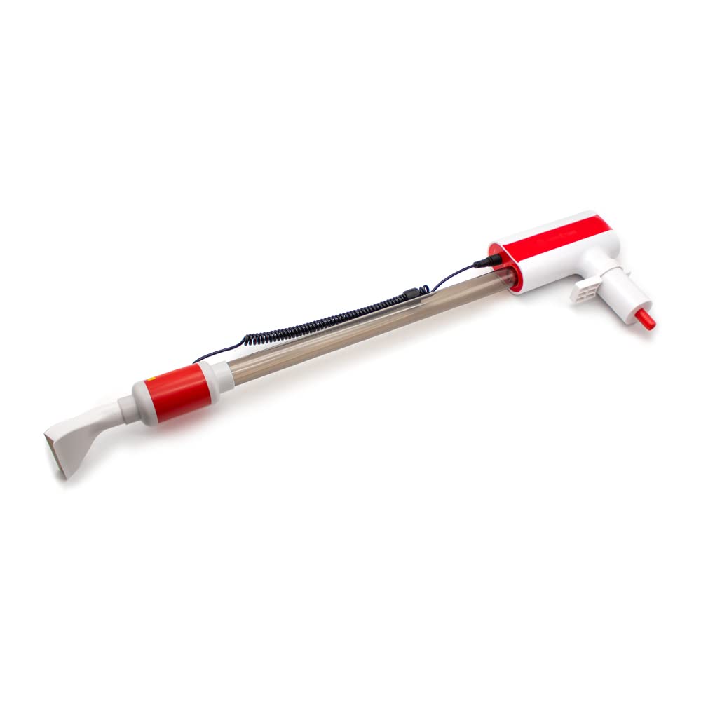Toplionace Nettoyeur électrique de Gravier D'aquarium AC 110V-220V, Aspirateur de Siphon D'aquarium à Changement D'eau, 2.5W/8.5W/15W Réglable (Rouge)