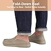 STQ Mens Slip On Shoes with Foldable Back Heel, Arch Suppprt Casual Sneakers for Knee Pain Relief Walking Shoe Brown Size 12