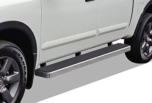 APS Running Boards 6 inches Compatible with Nissan Titan 2004-2025 Crew Cab (Excludes 2016 Models) & Titan XD 16-25 304 Stainless Steel (Nerf Bars Side Steps Side Bars)