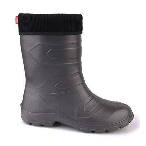 LEMIGO leichte Eva Gummistiefel gefüttert Aspen (Grau, eu_footwear_size_system, adult, women, numeric, medium, numeric_38)