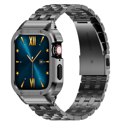 Bracelets Apple Watch métal 44mm anti-choc pour homme actif