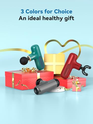 Image of HEYCHY Super Mini Massage Gun, Percussion Deep Tissues Muscle Massager, Compact Sports Travel Massage Gun, Portable Handheld Massager for Her, Home, Athletes, Office