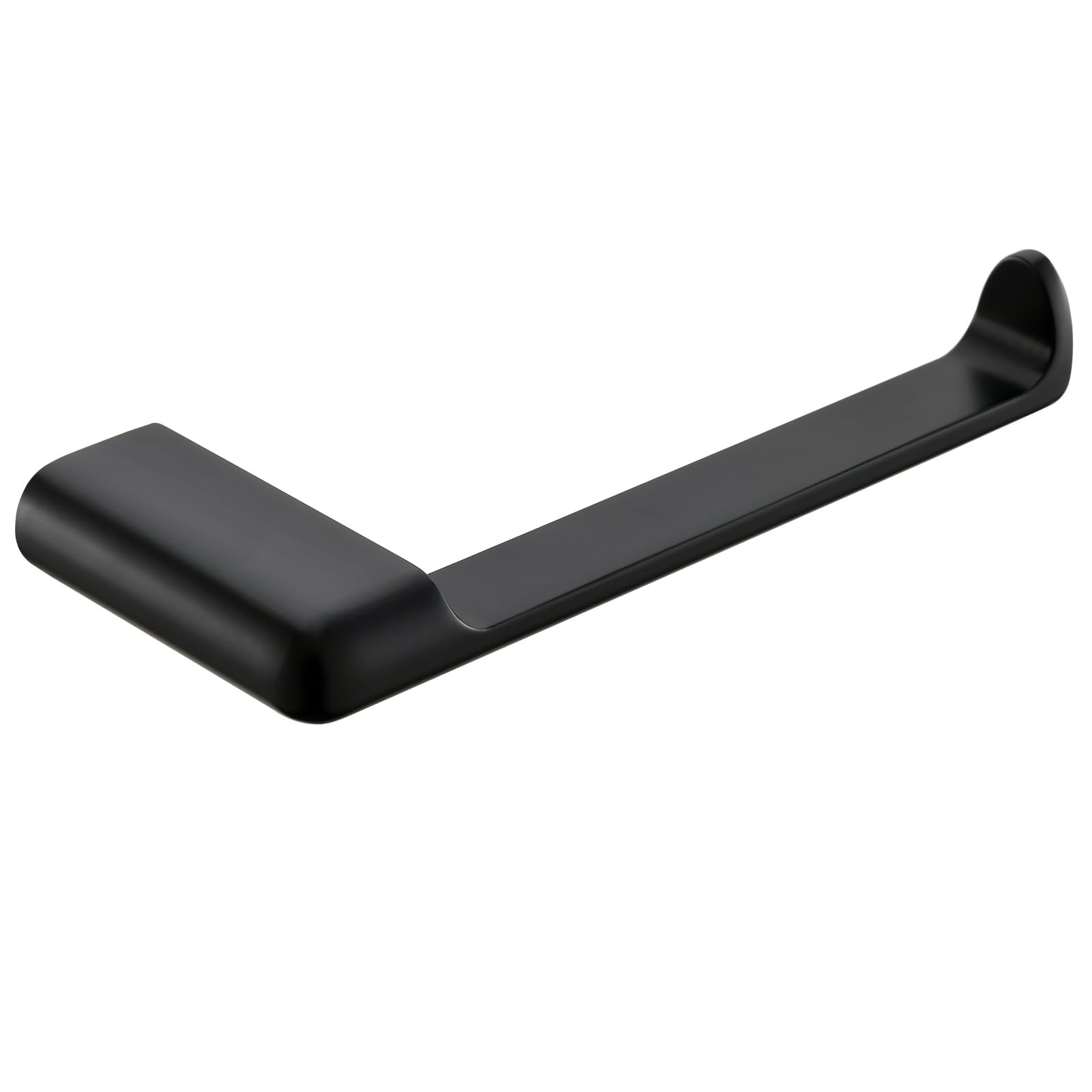 simpletome Toilet Paper Holder Wall Mount Never Rust Zinc Alloy Drilling Installation Modern Minimalist Design (Matte Black)