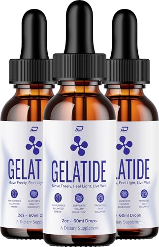 Gelatide Drops Advanced Liquid Formula for Daily Health & Wellness Support (3 Bottles 3 Month Supply)