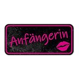 Fahrzeug-Magnet Anfängerin I 20 x 9 cm I Vorsicht Achtung Fahranfänger I rosa schwarz I Cooler Magnet-Schild I wetterfest magnetisch I dv895