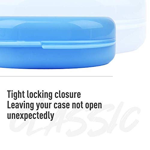 Y-Kelin 2 Pcs Retainer Box Retainer Case Retainer Container Partial Mouth Guard Container Case Denture Box Orthodontic Denture Storage Boxes With Vent Holes (Light Blue+White) #TOP6