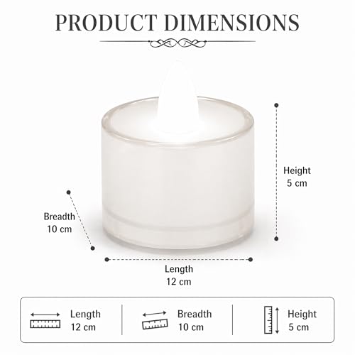 Image of Oblivion Flameless LED Tea Light Candles for Home Decor - Perfect for Diwali & Navratri Lighting, Battery Operated Fake Candles for Gifts - Safe for Kids and Pets (Pack of 6)