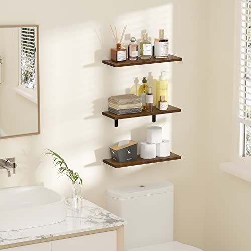 Upsimples Home 5 Pack Floating Shelves With Lip Bundle 5 Pack Wall Shelves With Metal Brackets #TOP4