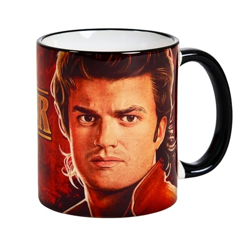 Elbenwald Stranger Things - Tassen Final Season verschiedene Charaktere 320 ml Keramik (Steve Harrington)