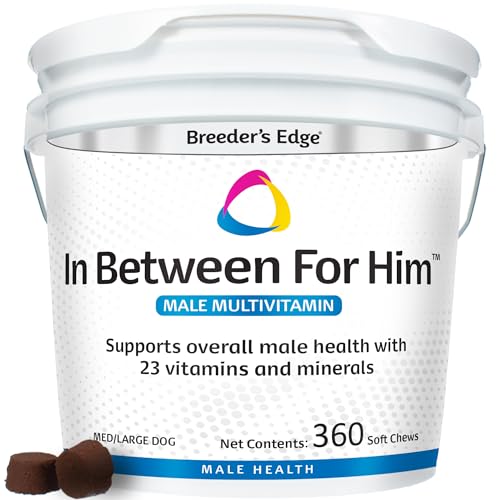 Image of Breeder's Edge in Between for Him Multivitamin Soft Chews, Med /Lg Dog 360ct