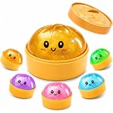 XXL Glitzer Squishy Dumpling Viral Mystery - TikTok Trend Überraschungs Anti-Stress Spielzeug für Kinder - Super weiche Squishys zum sammeln - Steamed Buns Anti Stress Ball Knetball Baozi Mochi Büro
