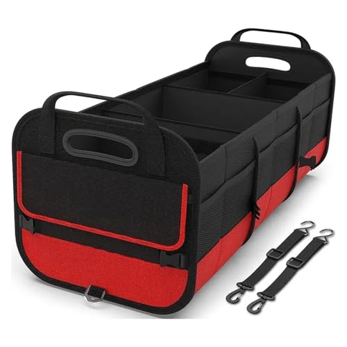 Organiseur de coffre universel pliable et grand sac de rangement multi-compartiments pour auto